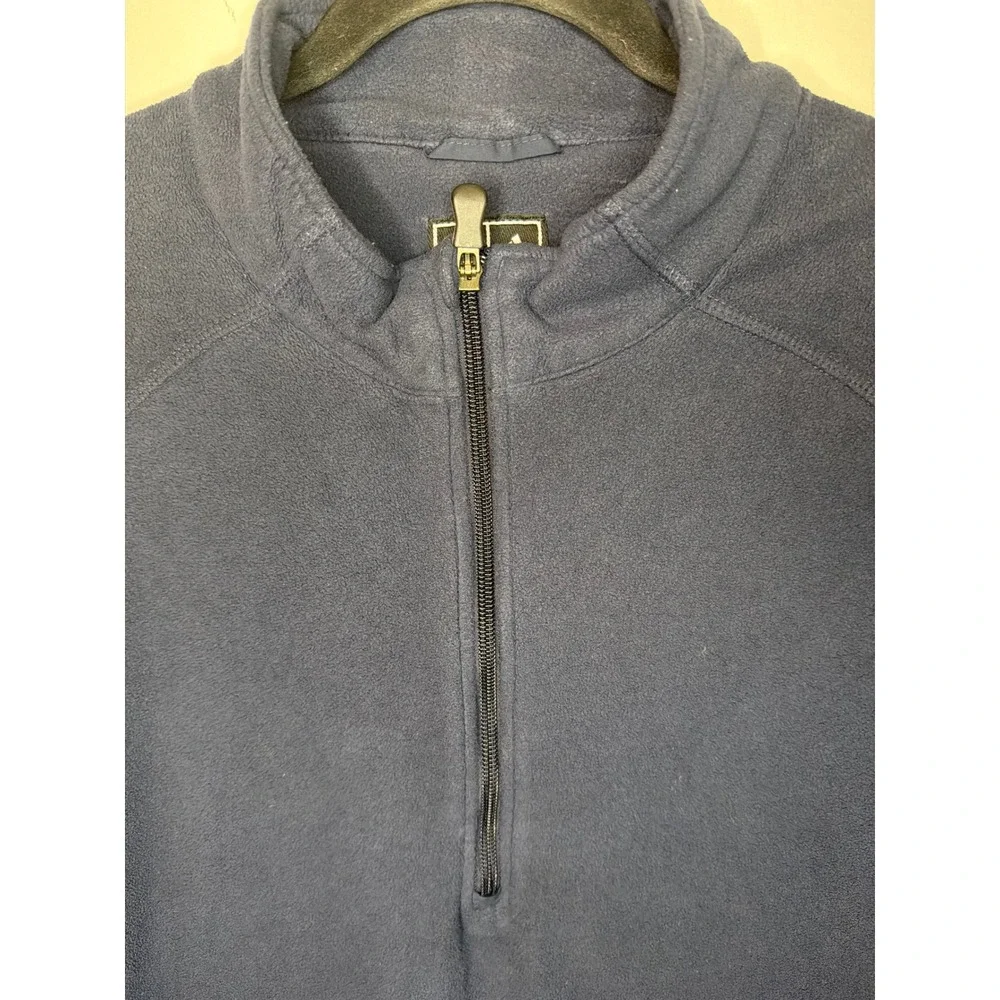 Vintage 2000's Adidas ClimaWarm Mens XL Navy Blue Quarter Zip Fleece Pullover